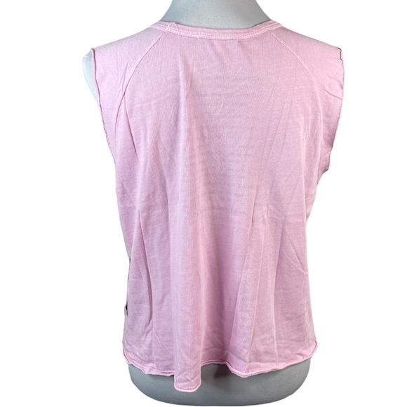 Junk Food Let It Be Crop Top Pink Size Large - Picture 2 of 8